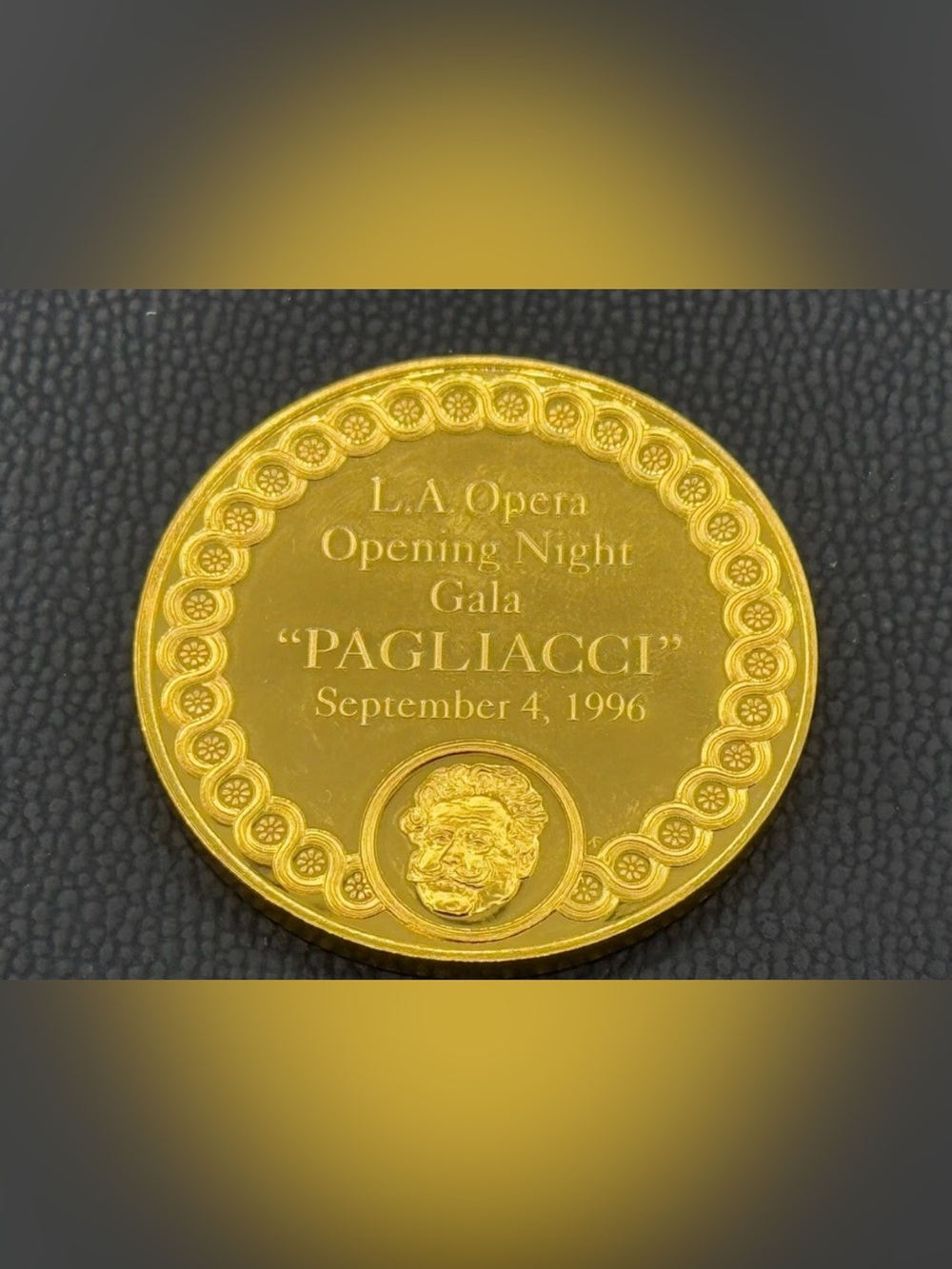Gold LA Opera Opening Night Gala Commemorative Coin - Pagliacci (1996)